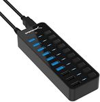 SABRENT 60W 10 Port USB 3.0 Hub inc