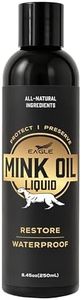 Eagle Mink Oil Liquid Leather Conditioner 8oz with Cloth Applicator - Softens, Preserves, and Waterproofs Leather and Vinyl