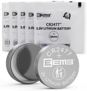 EEMB 5 Pack CR2477 Battery 3V Lithium Battery Button Coin Cell Batteries 2477 Battery DL2477, ECR2477 for Electronic Candle, Light, Remote Control, Key Fob, Alarm, Contact Sensor, Smart Devices…