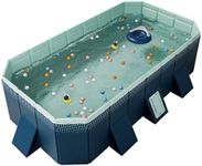 Foldable Rectangular Outdoor Large Pools, Above Ground Swimming Pool, Innovative Non-Inflatable Pool for Indoor, Pool for Backyard Dog Pools (Size : 9.8ft)