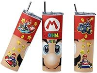 Personalized Mario tumblers with li