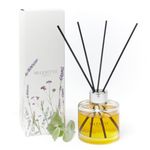 Reed Diffuser for Home with Sticks, Aromatherapy Essential Oils, Natural Ingredients, Long Lasting Fragrance, Made in the UK (White Neroli and Lemon) - Valentte