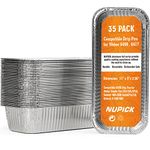 NUPICK 35 Pack Drip Pan Compatible for Weber SmokeFire EX4 / EX6 / EPX6, Genesis II 400/600, Summit 400/600 Series Grills, Fit for Weber 36” & 28” Griddle, 11.4" x 2.9" x 4.75"