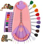 Friendship Bracelet Making kit, DIY Bracelet Kit Girl 6-12 Years, Handmade Braided Gift Toys, Arts and Crafts for Kids Ages 8-12, Birthday Gift Ideas for Ages 6 7 8 9 10 11 12 Years (Pink)