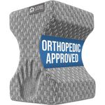 5 STARS UNITED Knee Pillow for Side Sleepers - Hip Pain Relief, Memory Foam Leg Cushion for Side Sleeping - Between Legs Pillow for Sciatica & Lower Back Pain, Grey