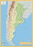 Physical Map of Argentina - The Oxford Collection - Size A1 - Paper Laminated