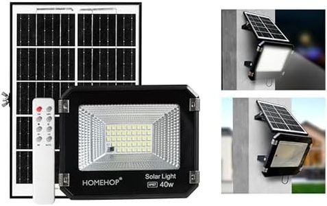 Homehop Solar Light Outdoor Home 40W LED Flood Waterproof Automatic Security Wall Lamp for Home, Garden, Balcony, Pathway and Patio (4AH, ABS, Cool White)