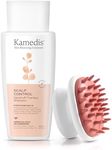 KAMEDIS Scalp Care Set: Fillable Scalp Massager Hair Brush & Clinically Proven Anti-Dandruff Shampoo - Gentle Scalp Scrubber Exfoliator and Dandruff Treatment - Suitable for Men & Women & Kids. (2pk)