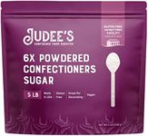 Judee’s 6X Powdered Confectioners Sugar 5 lb - 100% Non-GMO, Gluten-Free, and Nut-Free - 6X Size Perfect for Icing, Frosting, and Dusting Baked Goods