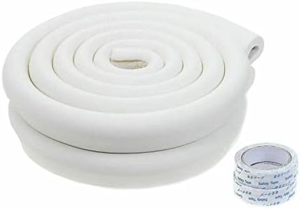TUKA 4 Mètre (2x2m) Rouleau en Mousse Anti Choc Protecteurs Bords de Table en Verre, U-Forme Rouleau Mousse Bord, Sécurité pour Bébé Enfant, Protections de rebords, Blanc Cassé, TKD7003 Off-White