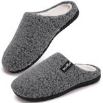 ERGOfoot Orthopedic Plantar Fasciitis Slippers, Arch Support, DarkGrey UK7
