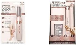 Finishing Touch Flawless Pedi Electronic Pedicure Tool + Flawless Salon Nails Total Manicure & Pedicure Solution (Rose Gold)