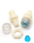 LDEXIN 15pcs Plastic Home Drinking Water Dispenser Connector Blocking Effluent Accessories Screw End Cap Silicone Plug Drain Valve Beige