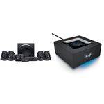 Logitech Z906 5.1 Surround Sound Speaker System - THX, Dolby Digital and DTS Digital Certified - Black & Bluetooth Audio Adapter