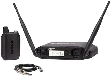 Shure GLXD14+ Dual Band Pro Digital Wireless System for Guitar and Bass - 12-Hour Battery Life, 100 ft Range | Includes 1/4" Jack Instrument Cable & Single Channel Receiver (GLXD14+-Z3)
