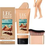 Leg Makeup With Brush - Leg Full Coverage Concealer/Leg Veins Cover up Makeup for Varicose, Flawless Looking Legs, Water Resistant Transfer Proof (Natural, 02)