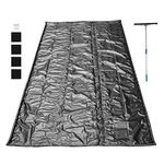 Garage Containment Mat -OKSTENCK Containment Floor Mat 7.9x16' Garage Mats Under Car Heavy Duty Vinyl Polyester Car Garage Mat for Snow Mud Rain Water-Proof