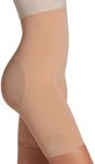 Leonisa Invisible High Waisted Shapewear Butt Lifter Short - Body Shaper for Women Tummy Control Bodysuit Brown