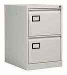 Office Hippo Bisley 2-Drawer Filing Cabinet - Goose Grey