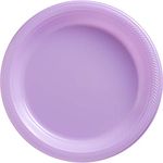 Amscan 630732.04 Disposable Lavender Big Party Pack Plastic Plates Party Supply, 50Ct, Purple, 10 1/4"