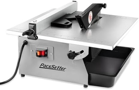 Goldblatt 7-inch Wet Tile Saw Ceramic Cutting Tabletop Saw with Water Storage, 0-45 Degrees Miter Angle for DIY and Pros Cutting Needs