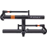 KUAT Sherpa 2.0 Durable Lightweight Aluminum Compact 2 Bike Transporting Hitch Rack with Cable Lock & Foldable Tire Cradles | Capacity - 40 Lbs per Tray, Gray Metallic & Orange Anodize, 2"