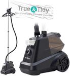 True & Tidy® Heavy-Duty Commercial Industrial Standing Garment Steamer for Clothes, 1800 watts, XL 3L water tank 90+ mins of Steam 3 Steam Settings, Step On/Off Control, Wheels for Easy Movement