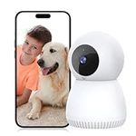 Indoor Security Camera, 1080P 360 Pan Tilt Dog Camera Pet Camera with Phone App, 2.4GHz WiFi Security Cameras Wireless Indoor, Baby Monitor 7/24 Motion Detection Siren Night Vision Easy to Install