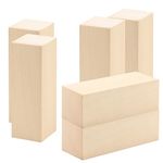 ZEONHAK 6 PCS Basswood Carving Blocks, 15x5x5cm Unfinished Wood Blocks, Wood Block for Whittling Wood DIY