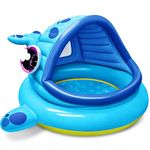 JOYIN 137 x 142x 71cm Beach Tent for Kids, Whale Baby Shade Beach Tent Inflatable Paddling Pool with Sunshade Blow Up Pool, Swim Party Toys, Infants And Young Fun Beach Lounge Pit