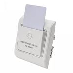 Tuchware RFID (Mifare) Card Energy Saver Switch for Hotel, Room no. and time programmable (White)