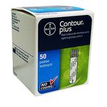 Bayer Contour PLUS Diabetic Blood Glucose Test Strips 50