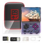 Temoo Miyoo Mini Plus Retro Games Console, 64G Portable Retro Handheld Game Console, Supports 25000 Classic Games, Retro Game Console With 3.5-Inch Ips Hd Screen And A Portable Pouch.