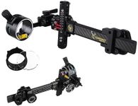 wolfman Archery Compound Bow Sight 0.019" Fiber Optic Micro Adjustable Single Pin Sight for Shooting Competition Hunting Aiming Tool TX9610 (4X Sight Set)