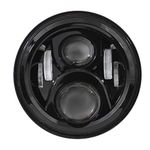 Eagle Lights 8700G2 7 inch Round Generation 2 LED Headlight for Harley Davidson (Black) with 2014 and newer Adapter Wire