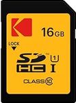 Kodak - 16GB UHS-I U1 V10 SDHC/XC SD Card - Memory Card - Read Speed 85MB/s Max - Write Speed 25MB/s Max - Storage of Full HD Videos and High Definition Photos - SD Card