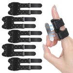 5 PCS Breathable Trigger Finger Splint, Adjustable Finger Brace, Thumb Brace for Broken Strained Arthritis for Thumb, Middle, Index, Ring, Pinky Finger Splint