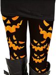 Womens Specter Printed Halloween Horror Nights Leggings Tights Full Length Pants XL