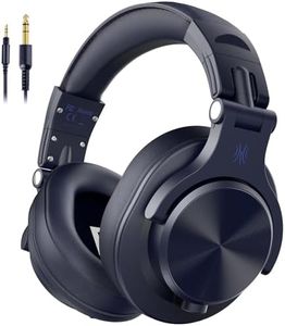 OneOdio A71 Hi-Res Studio Recording Headphones - Wired Over Ear Headphones with SharePort, Monitoring & Mixing Foldable Headphones with Stereo Sound (Navy Blue)