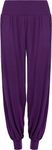 Ladies Plus Size Harem Trousers Womens Full Leggings Stretch Pants - Purple 12/14