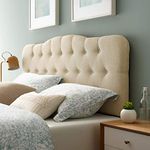 Modway Annabel Queen Fabric Headboard, Beige