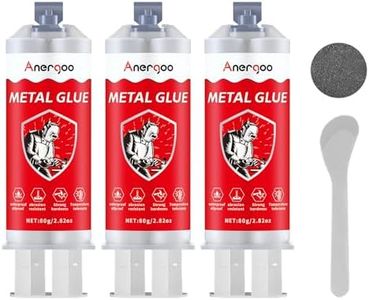 Metal Glue 2.82oz Super Glue Metal to Metals Adhesive for Liquid Weld, Cold Weld, Exhaust Repair kit, Weld Stainless Steel, Iron, Aluminum, Fiberglass, Plastic (epoxy Glue 3PCS)