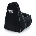 Game Over 8-Bit Kids Children Mini Video Gaming Bean Bag Chair | Indoor Living Play Room | Side Pockets for Controllers | Headset Holder | Ergonomic Design for the Dedicated Gamer (Purifying Code)