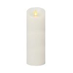 Darice LM308002 Luminaria Flameless Candle, Unscented Moving Flame Candle with Timer, 8", White