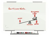 Best-Rite Magnetic Glass Dry Erase Whiteboard with Exo Tray System, 2 x 3 Feet, Glossy White (83843-1X576)