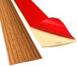 Floor Transition Strip Self Adhesive Laminate Floor Strip Threshold Seam Cover Strip Vinyl Door Floor Trim Elegant Wood Grain Design 2" Wide (6.6FT Brown Wood Grain)