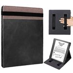 WALNEW Flip Case for 10.2-inch Kindle Scribe 2022 Released, Two Hand Straps and Vertical Multi-Viewing Stand Cover with Auto Wake/Sleep for 10.2” Amazon Kindle Scribe E-Reader (Black)