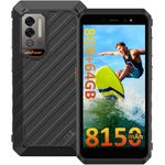 Ulefone Armor X11 Pro Rugged Smartphone (2022), 8150mAh Mobile Phones Android 12 64GB/4GB RAM 128GB SD 16MP Camera 5.45" IP68 Waterproof 4G Dual SIM Free Unlocked/Face ID/NFC/OTG, UK Version - Black