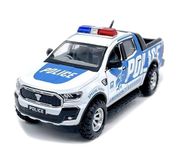 Kidz N Toys Blue Hawk Police Car Pickup Truck with Pull and Go Police Car Toy, Police Monster Truck Toy for Kids