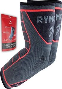 Rymora Elbow Compression Sleeve - Elbow Brace Compression Sleeves for Men & Women - Elbow Sleeve Arm Brace for Tendonitis Tennis Golf Weightlifting